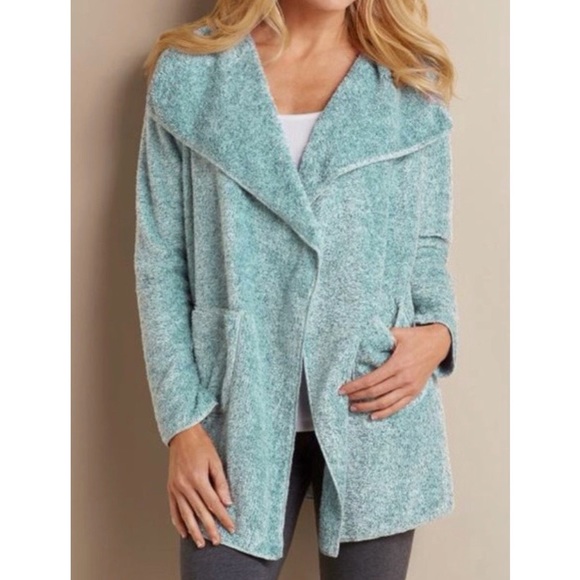 Soft Surroundings Sweaters - Soft Surroundings Green Hug Me Cardi